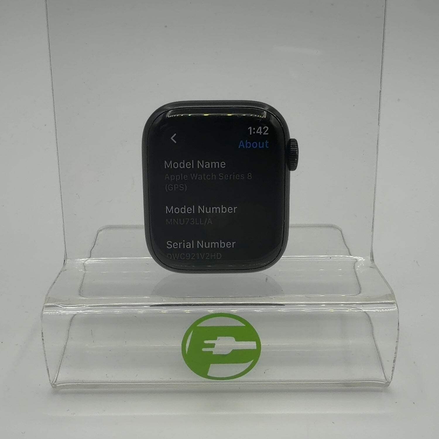 GPS Only Apple Watch Series 8 41MM Midnight Aluminum MNU72LL/A Face Only