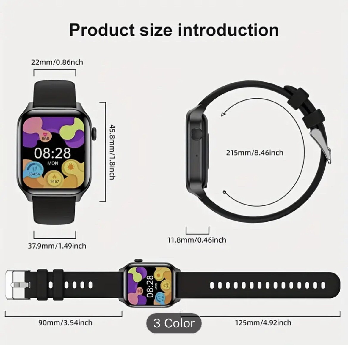 Smartwatch W Call Function, Touchscreen , Fitness And Activity Tracker.