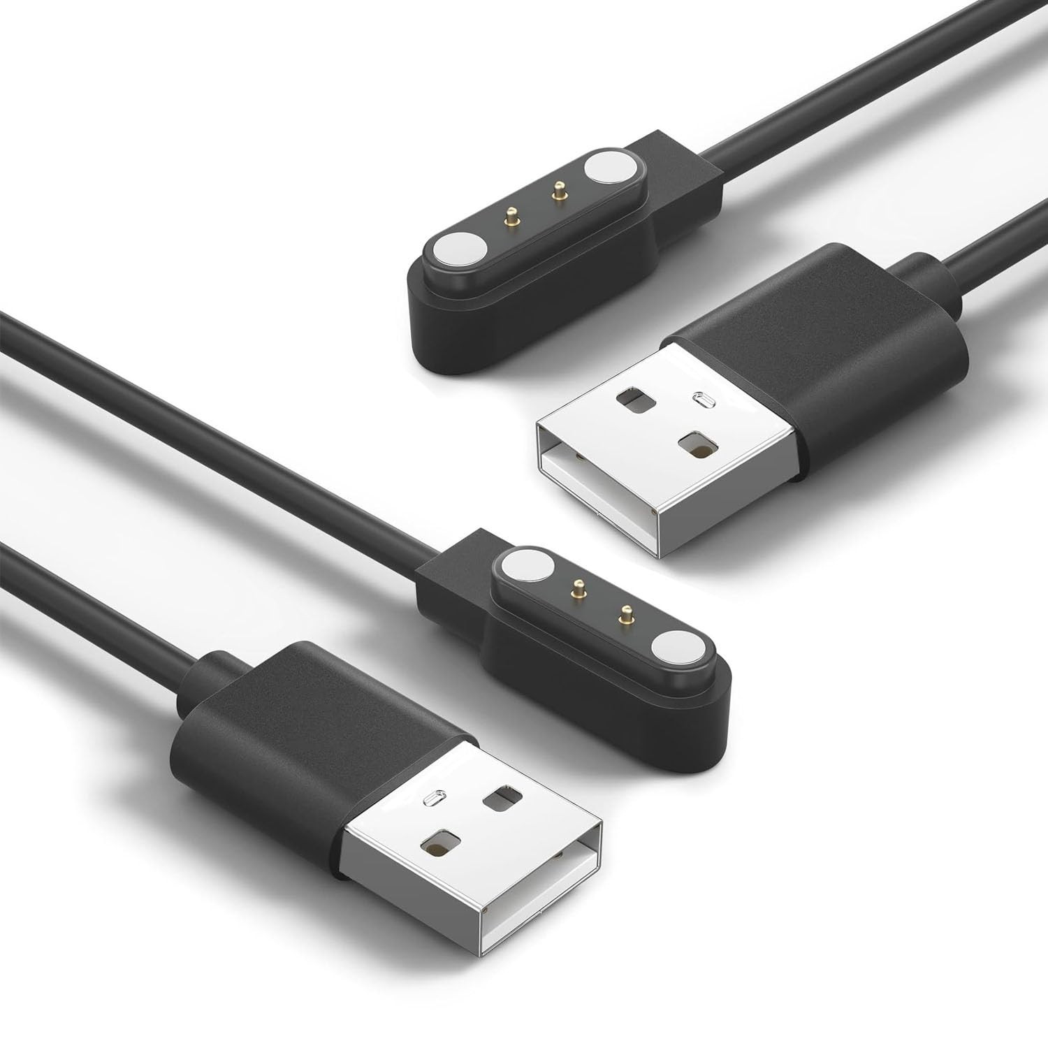 [2-Pack] Compatible with BIGGERFIVE Brave 2 Smartwatch Charger, Magnetic USB Cab