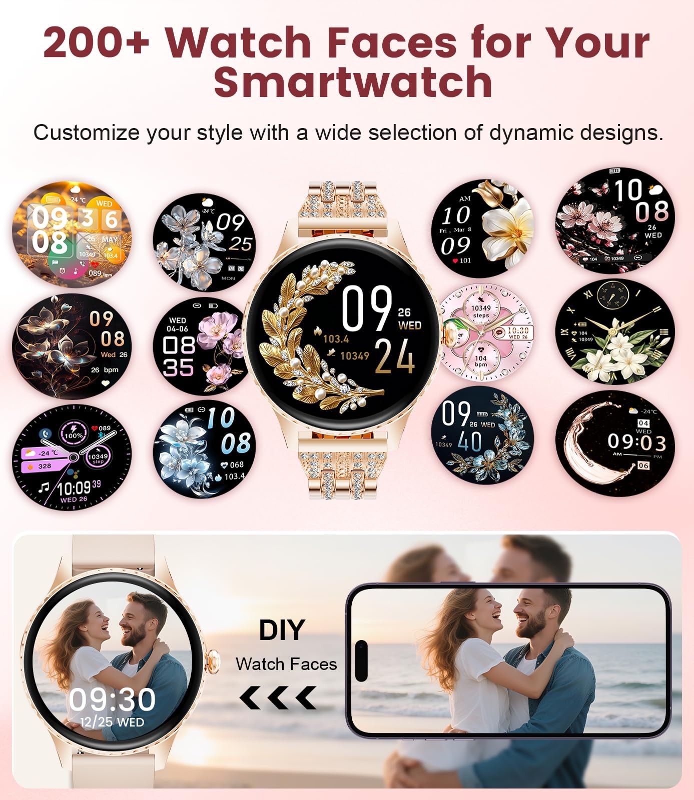 Smart Watches for Women with 1.32″ AMOLED Display, Bluetooth Calling, 121 Spo…