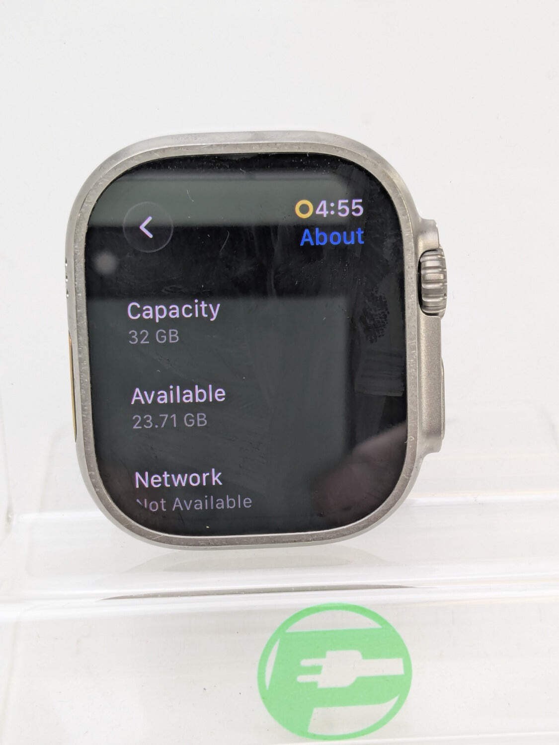 GPS Only Apple Watch Ultra 49MM Natural Titanium MQF53LL/A Face Only