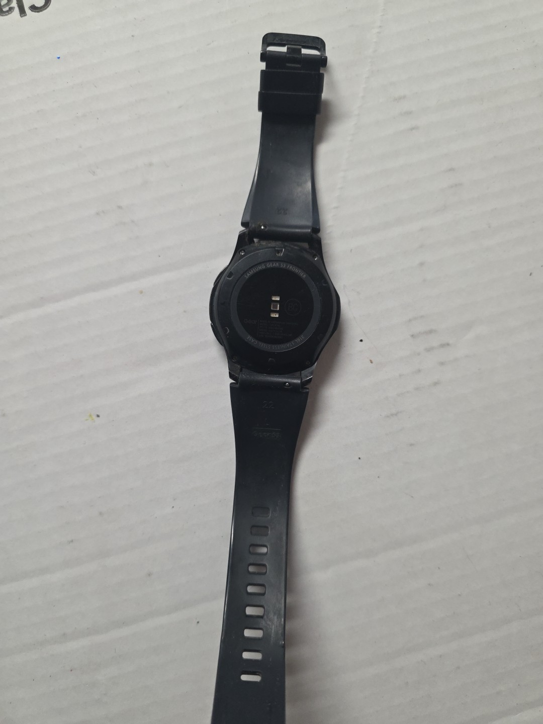 Samsung Galaxy Gear S3 Frontier Watch SM R760 Bluetooth WiFi 46mm Needs Battery