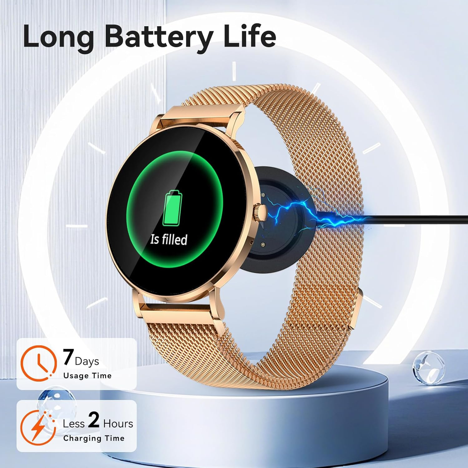 Smart Watch for Women 1.32″ Fitness Tracker Watch 7.7Mm Ultra Thin Design Answer