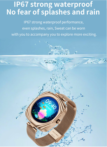 Smart Watch Stainless Steel Luxury Watch Bluetooth Call IP67 Fashion Bracelet