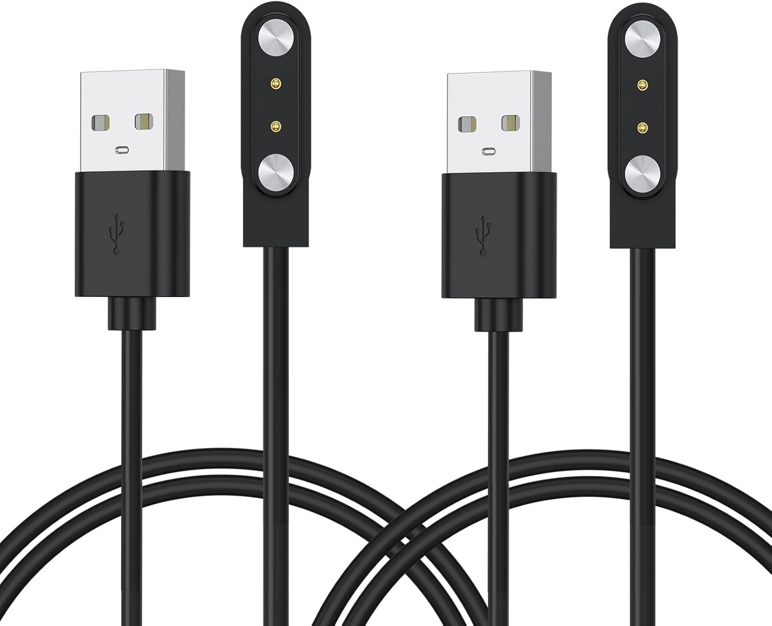 2Pack Smart Watch Charger Cable, 3.3FT Magnetic USB Charging Cable for T80 T70 T