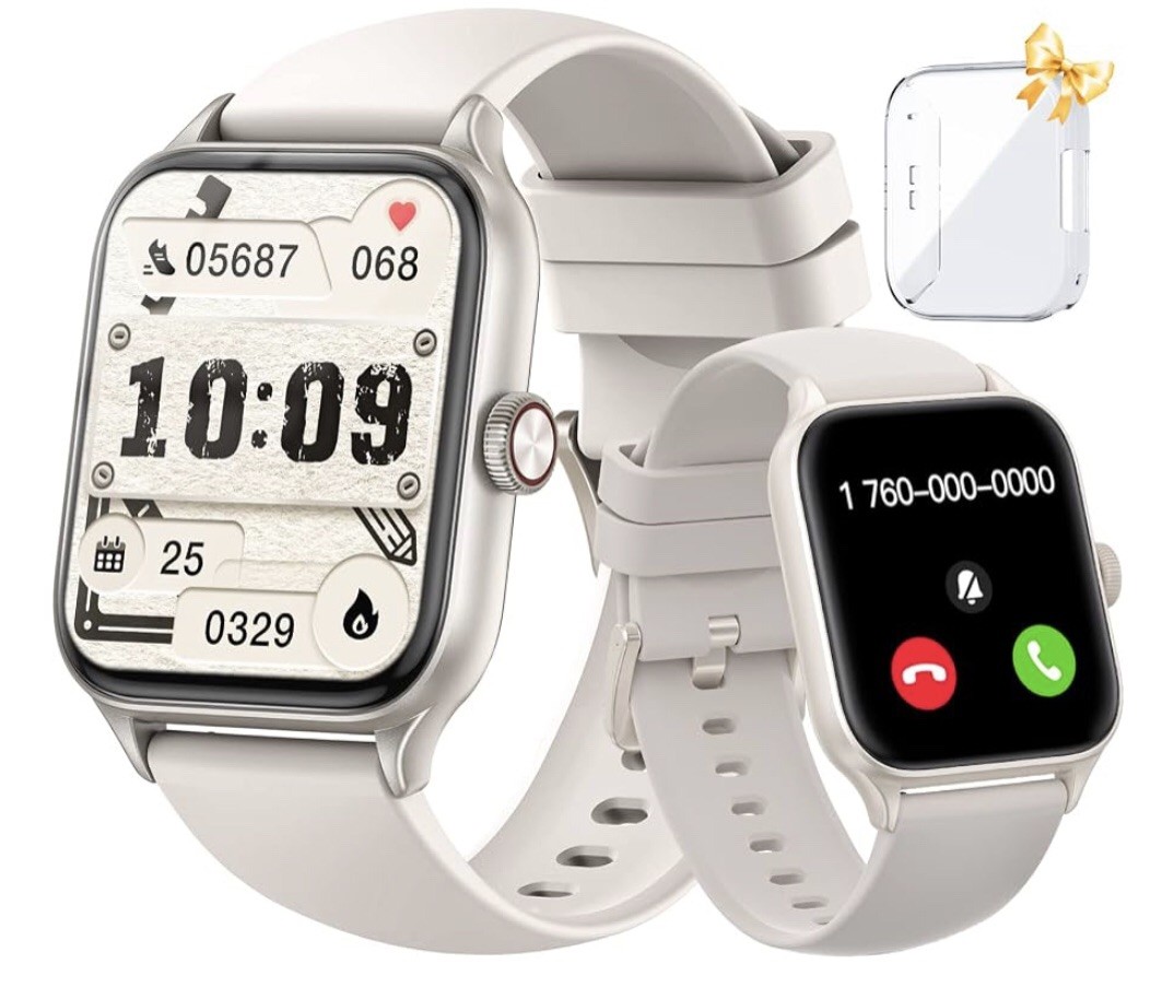 Smart Watch (Receive&Dial), 2023 Newest 1.85″TFT HD Touch Screen(CS08 Starlight)
