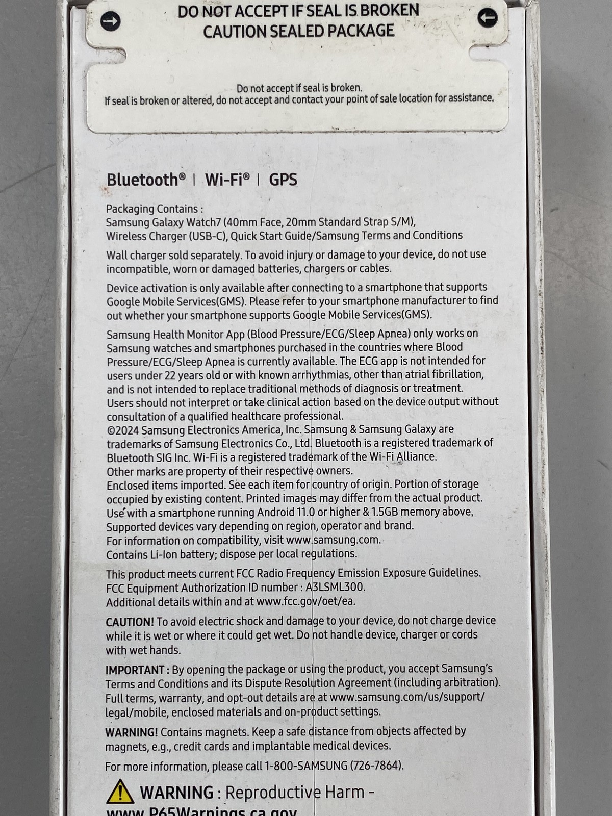 Samsung Galaxy Watch 7 40mm Bluetooth AI Smartwatch
