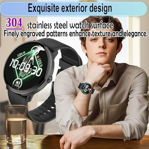 Smart Watch 1.43in AMOLED IP68 Fitness Black