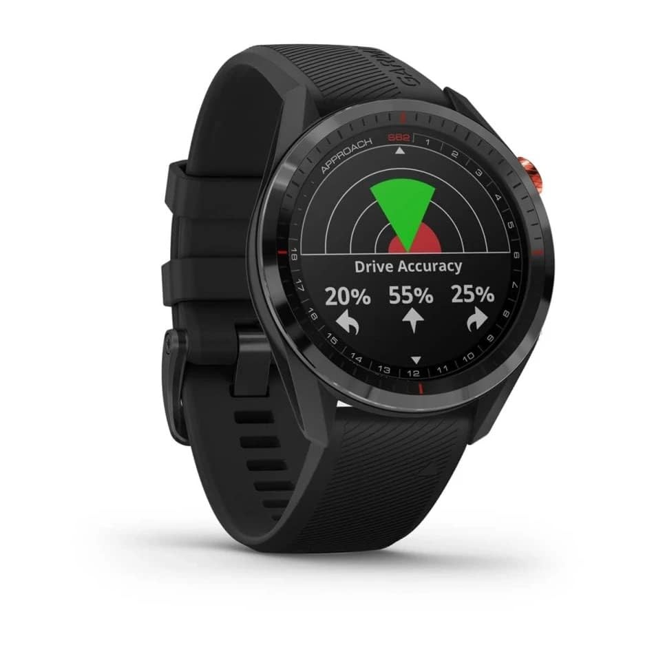 Garmin Approach S62 Black – Full Color, 14,000+ Courses, Shot Tracking and More