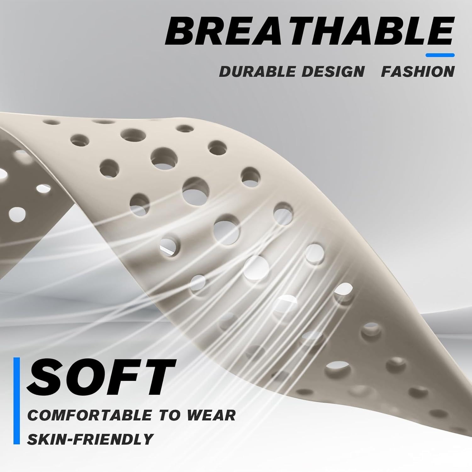 Soft Silicone Strap Compatible with Google Pixel Watch 41mm 45mm Breathable