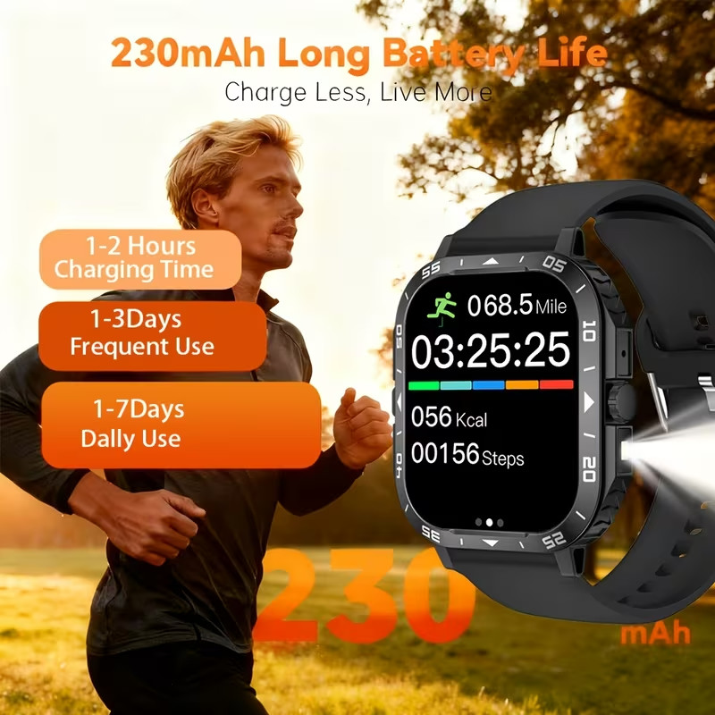 2025 Sport Smart Watch HD Display Bluetooth Call Multi Sport USB