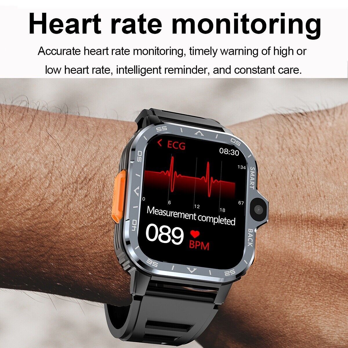 2.03″ Larger Screen 4G Smart Watch PGD 6GB+128GB Heart Rate Monitor Dual New