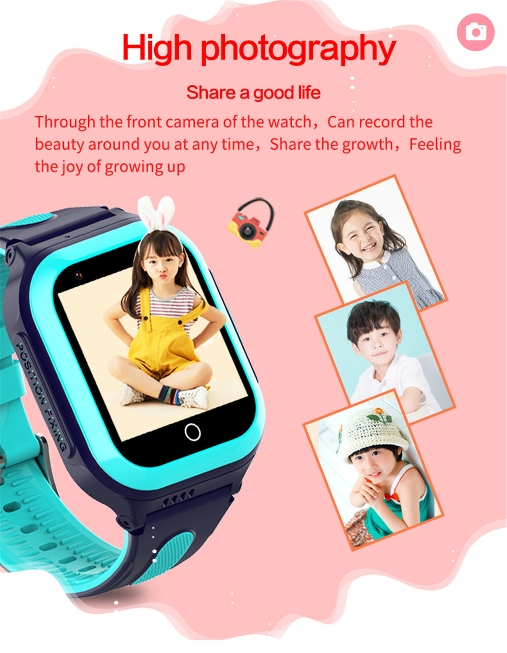 4G Smart Watch Camera Kids Phone Smartwatch Anti-Lost Wristwatch School Gift