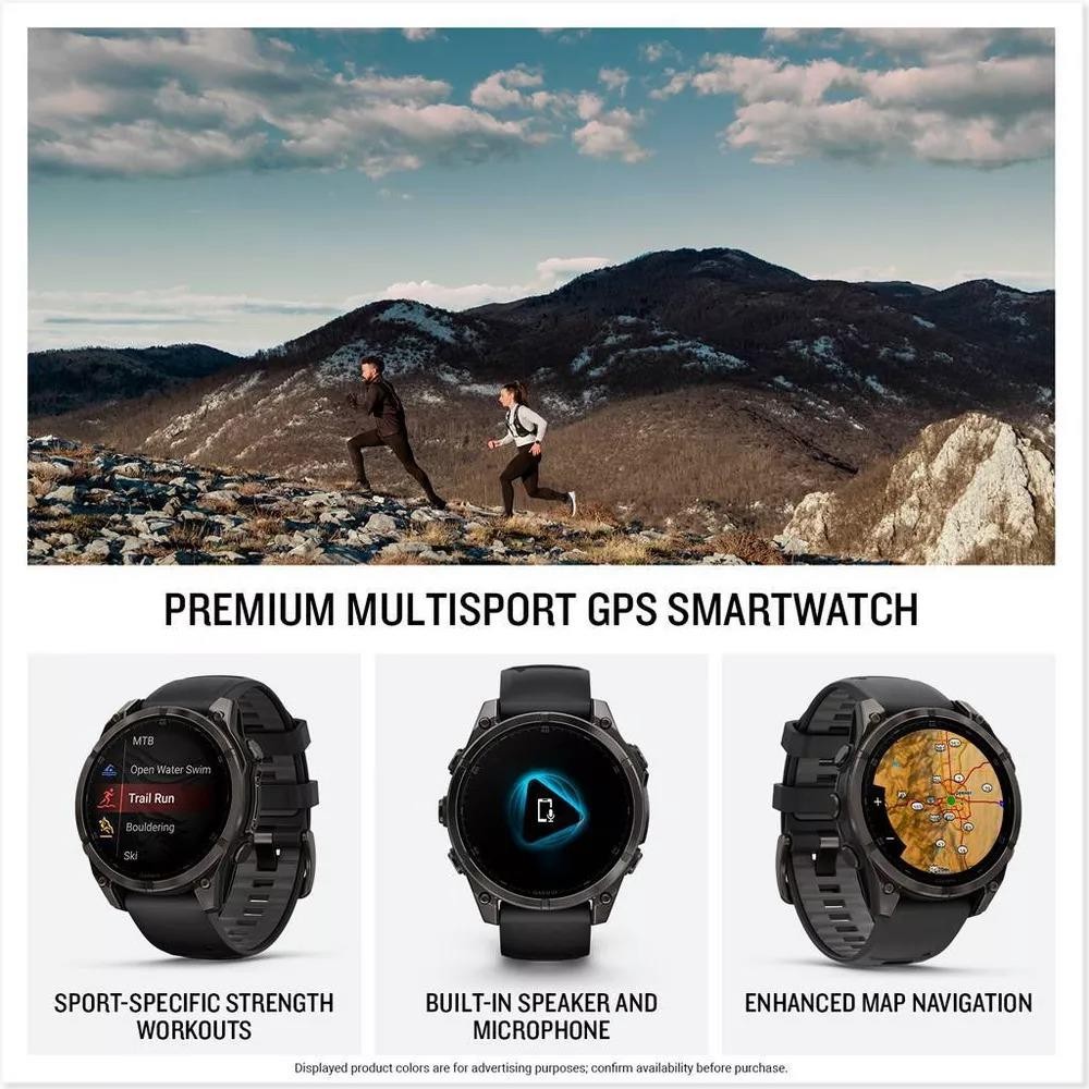 Garmin Fenix 8 47mm AMOLED Sapphire Carbon Gray DLC Titanium Edition Excellent