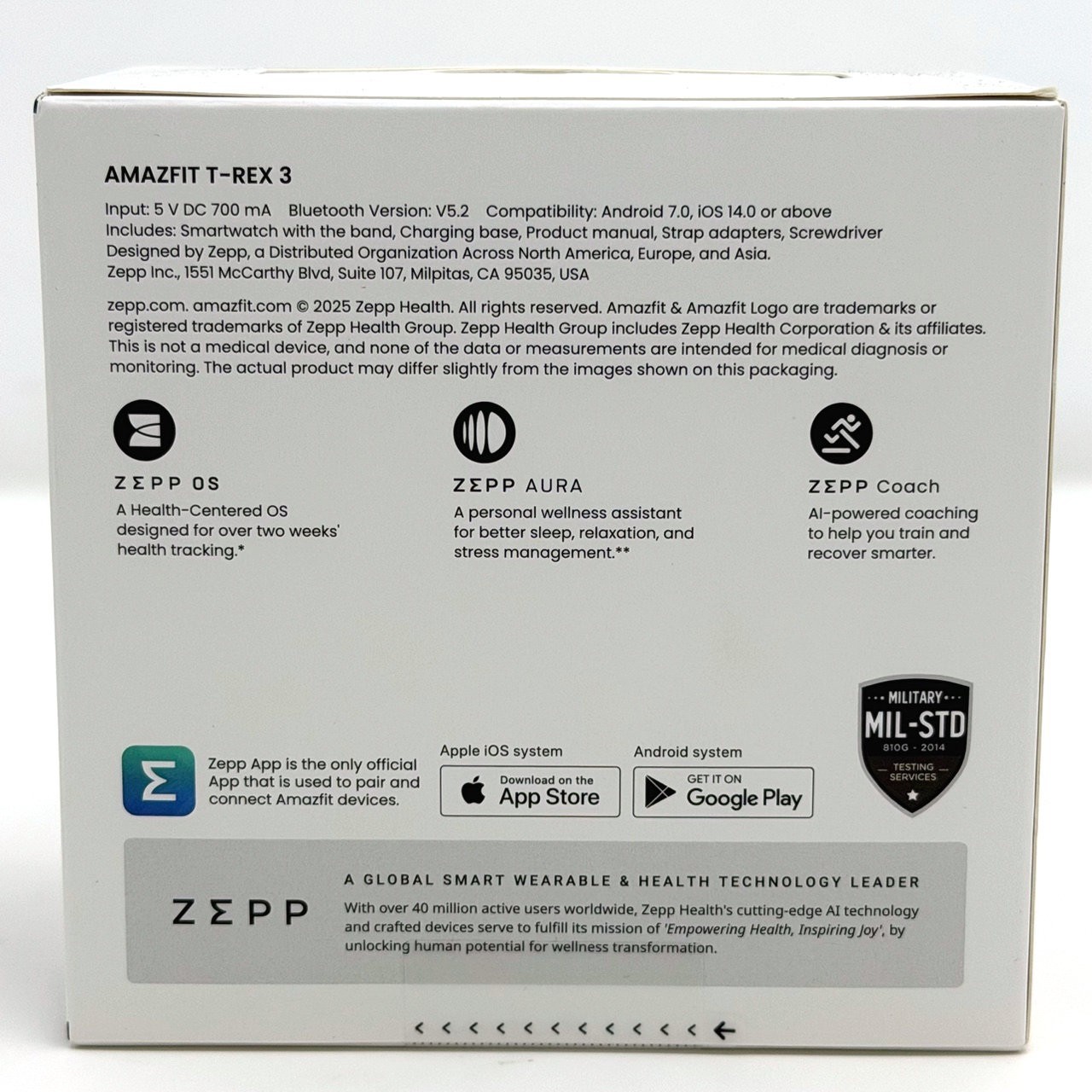 Amazfit T-Rex 3 GPS Smartwatch Onyx Black 1.5″ AMOLED 27-Day Battery New