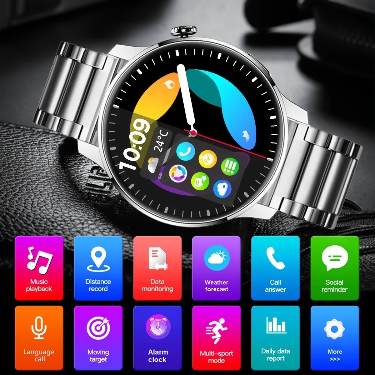 🔥Military Smart Watch for Men(Call Receive/Dial)Rugged Tactical Fitness Tracker