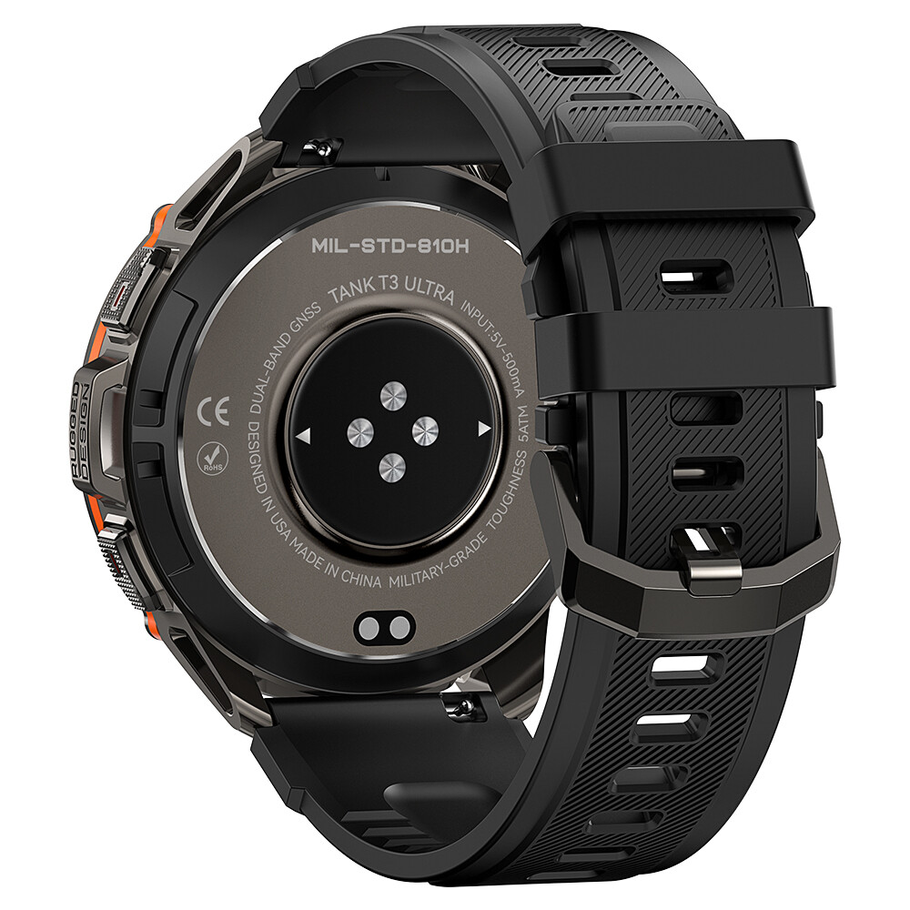 2024 AMAZTIM TANK T3 Ultra Smart Watch Men GPS Smart Watch 50m Waterproof Watch