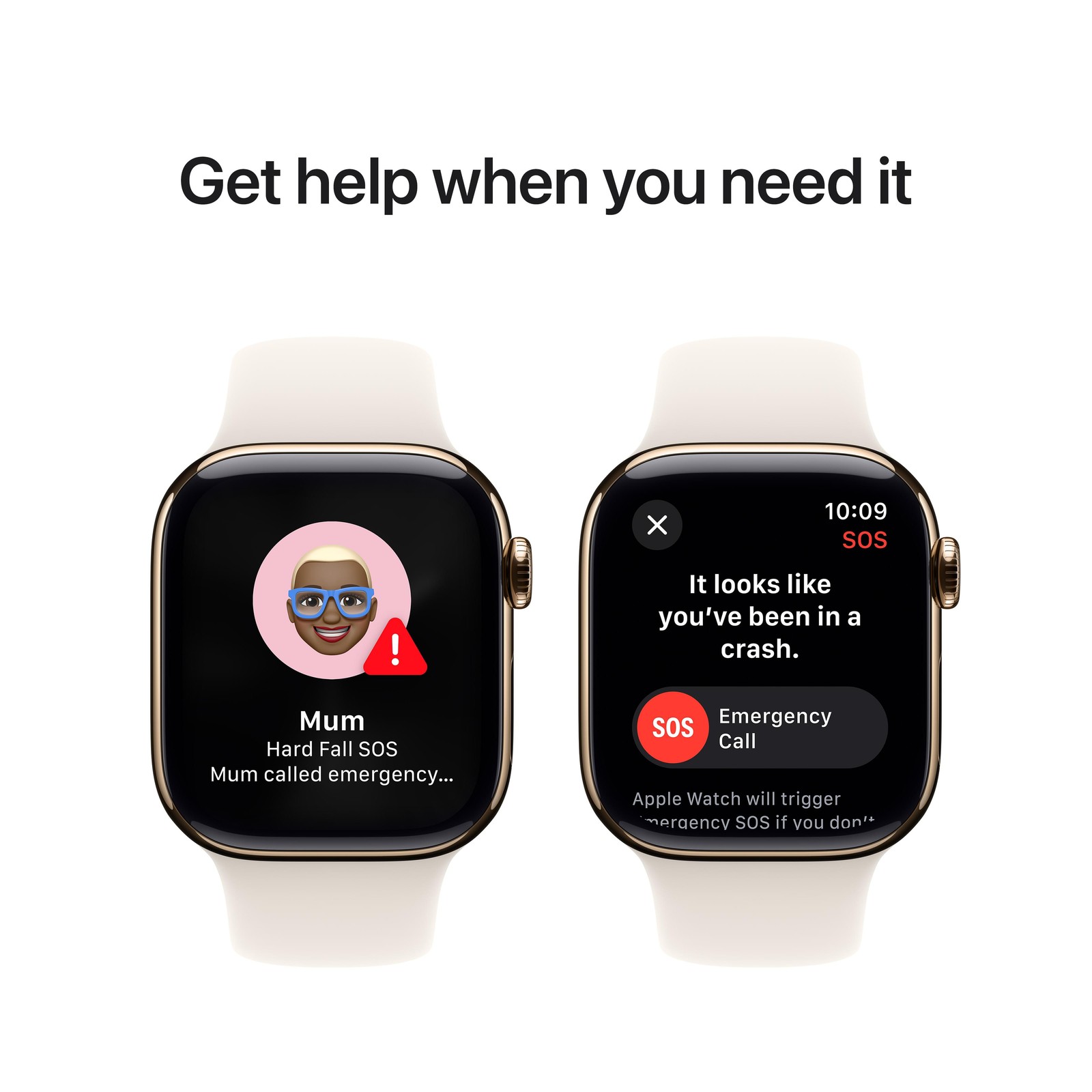 Apple Watch Series 10 42mm (Cellular) Gold Titanium S/M Starlight Band-Very Good