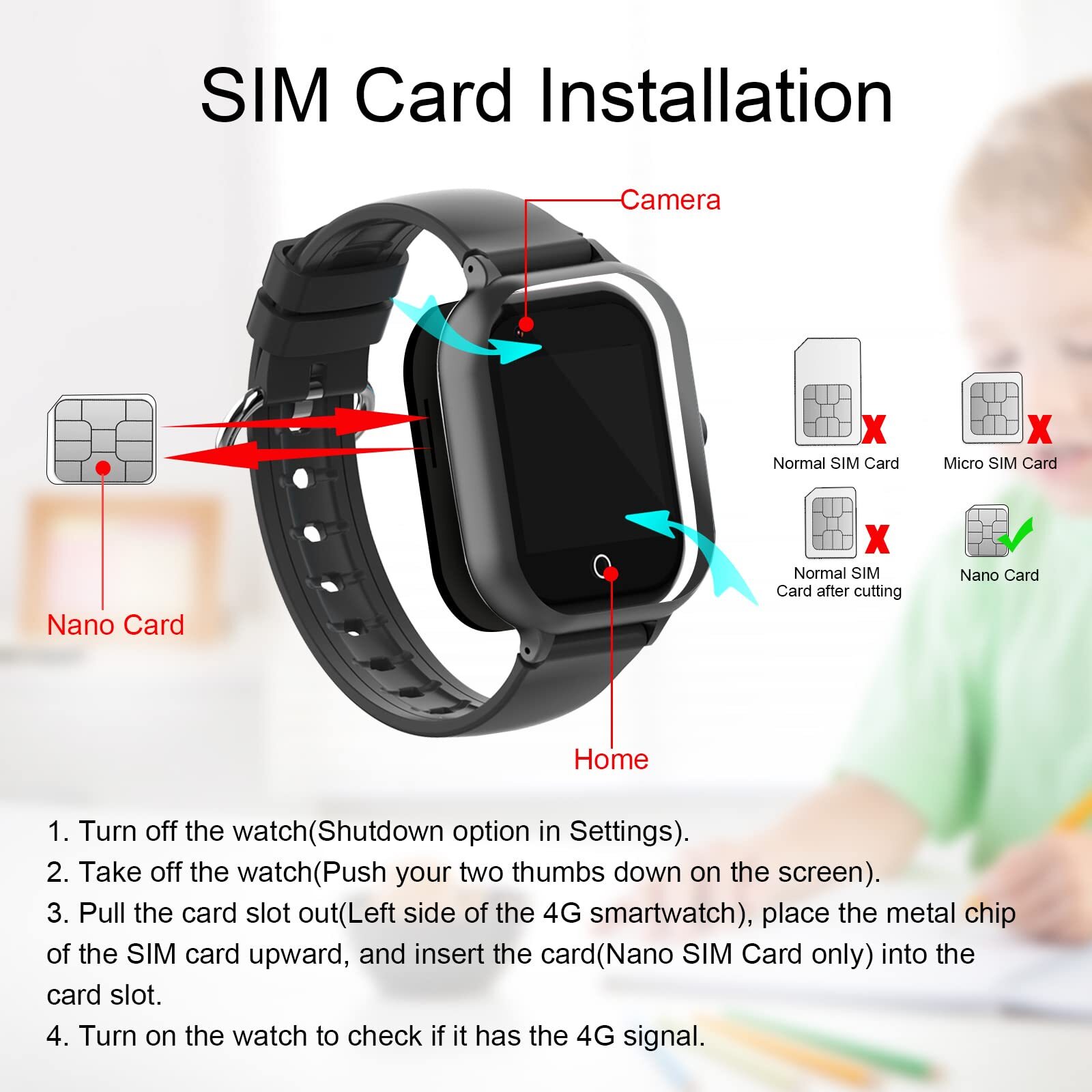 wonlex Kids Smart Watch with GPS Tracker and Calling 4G Smartwatches Girls Bo…