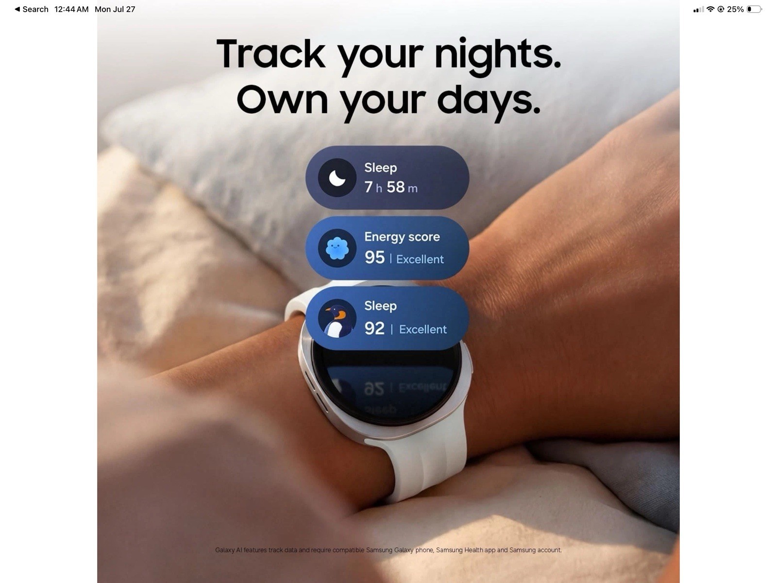 Samsung Galaxy Watch9, Cream, 40mm Bluetooth Smartwatch AI Assistant, BRANDNEW