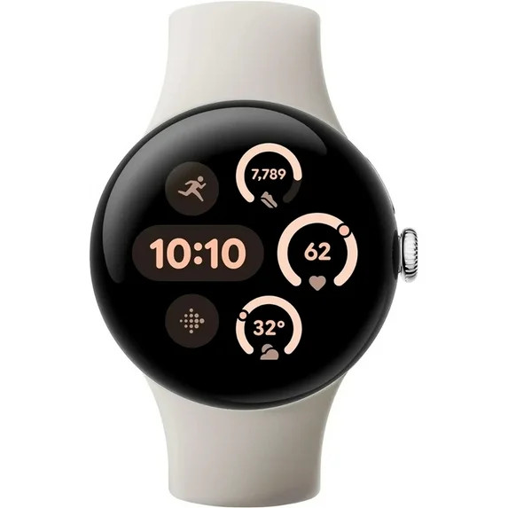 Google Pixel Watch 3 Smart Watch (GPS) 41mm Polished Silver with Porcel