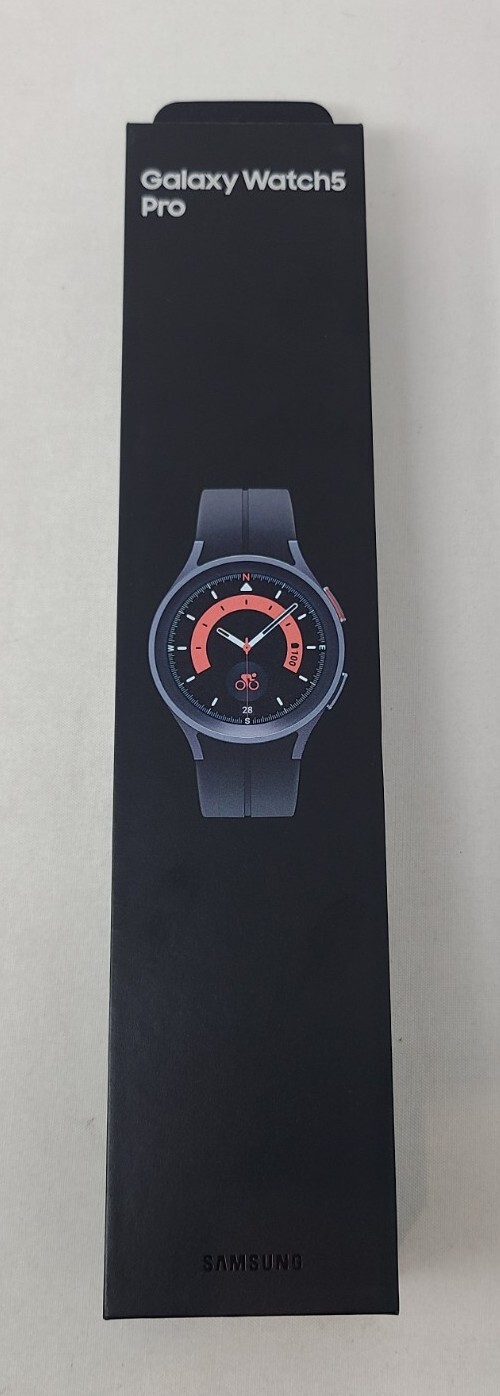 Samsung Galaxy Watch 5 Pro 45mm Titanium Black Sport Band Bluetooth WiFi GPS New