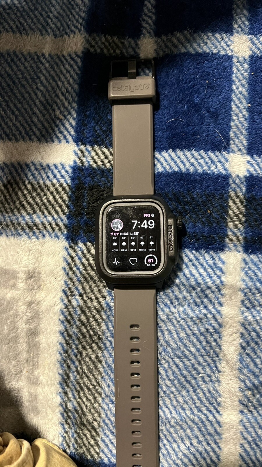 Apple Watch Series 5 44mm Space Gray Aluminium Case with Black Sport Band – S/M