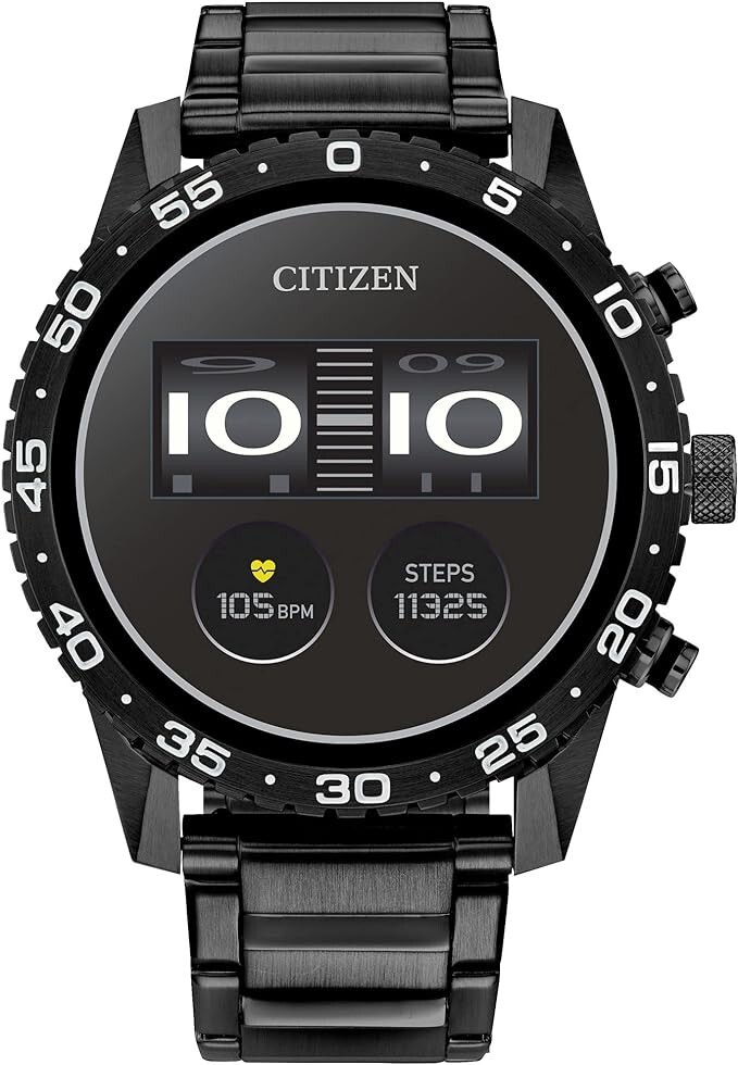 Citizen CZ Smart Gen 2 44MM Black Stainless Steel Sport Smartwatch – MX1017-50X