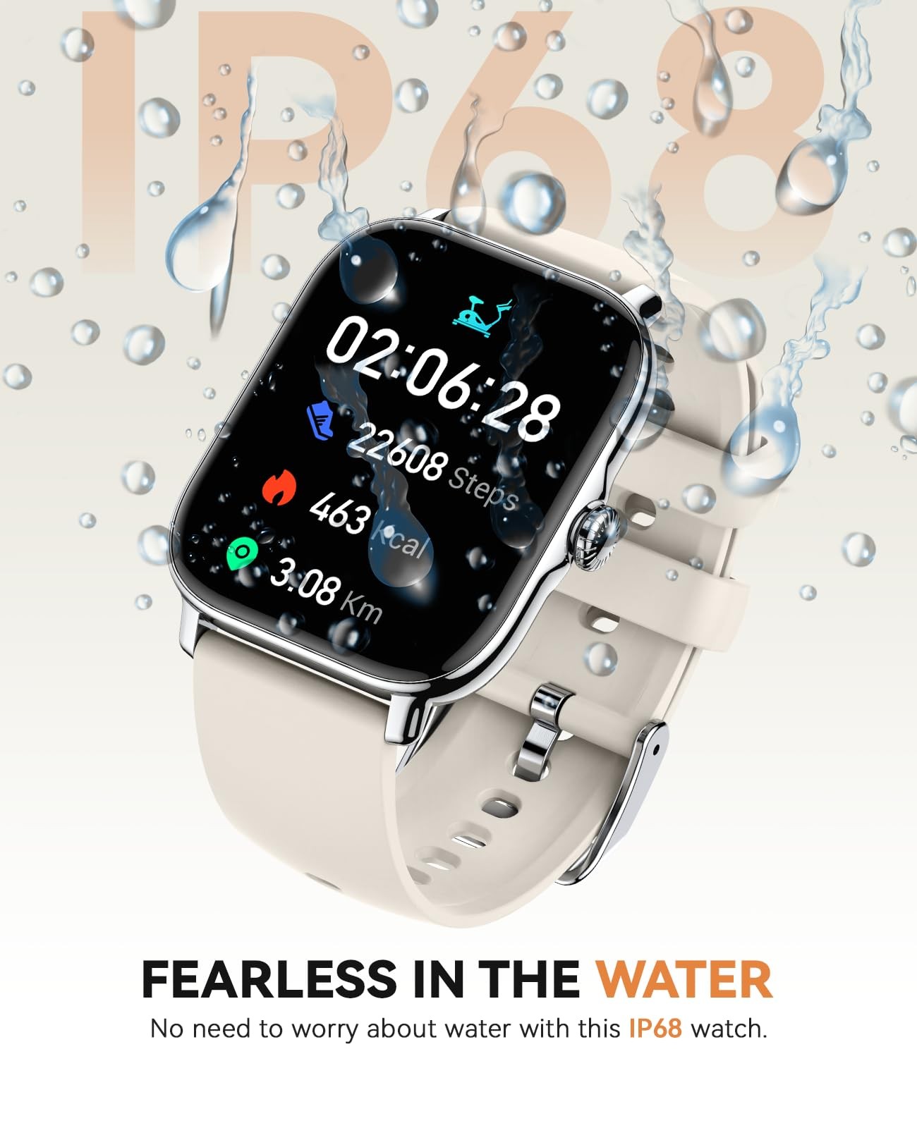 Smart Watch for Women Men- Answer/Make Call, 2025 IP68 1.91, Starlight