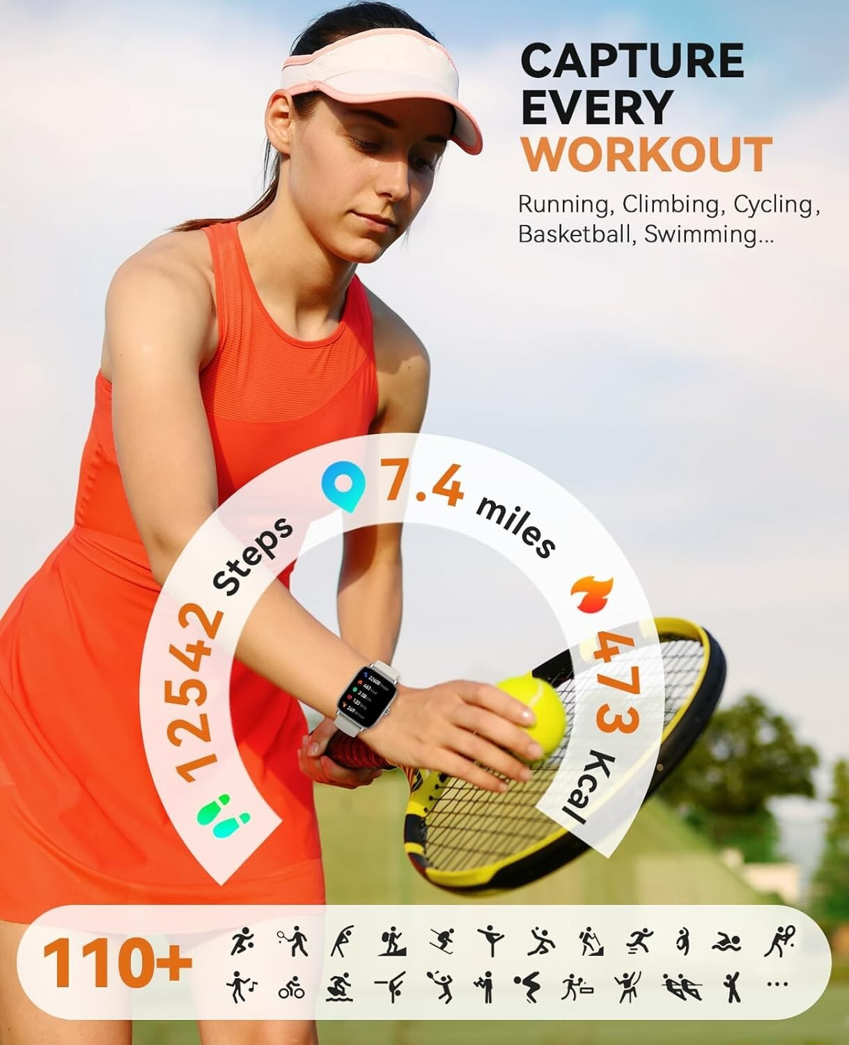Smart Watch for Women Men- Answer/Make Call, 2025 1.91” IP68 Waterproof Fitness