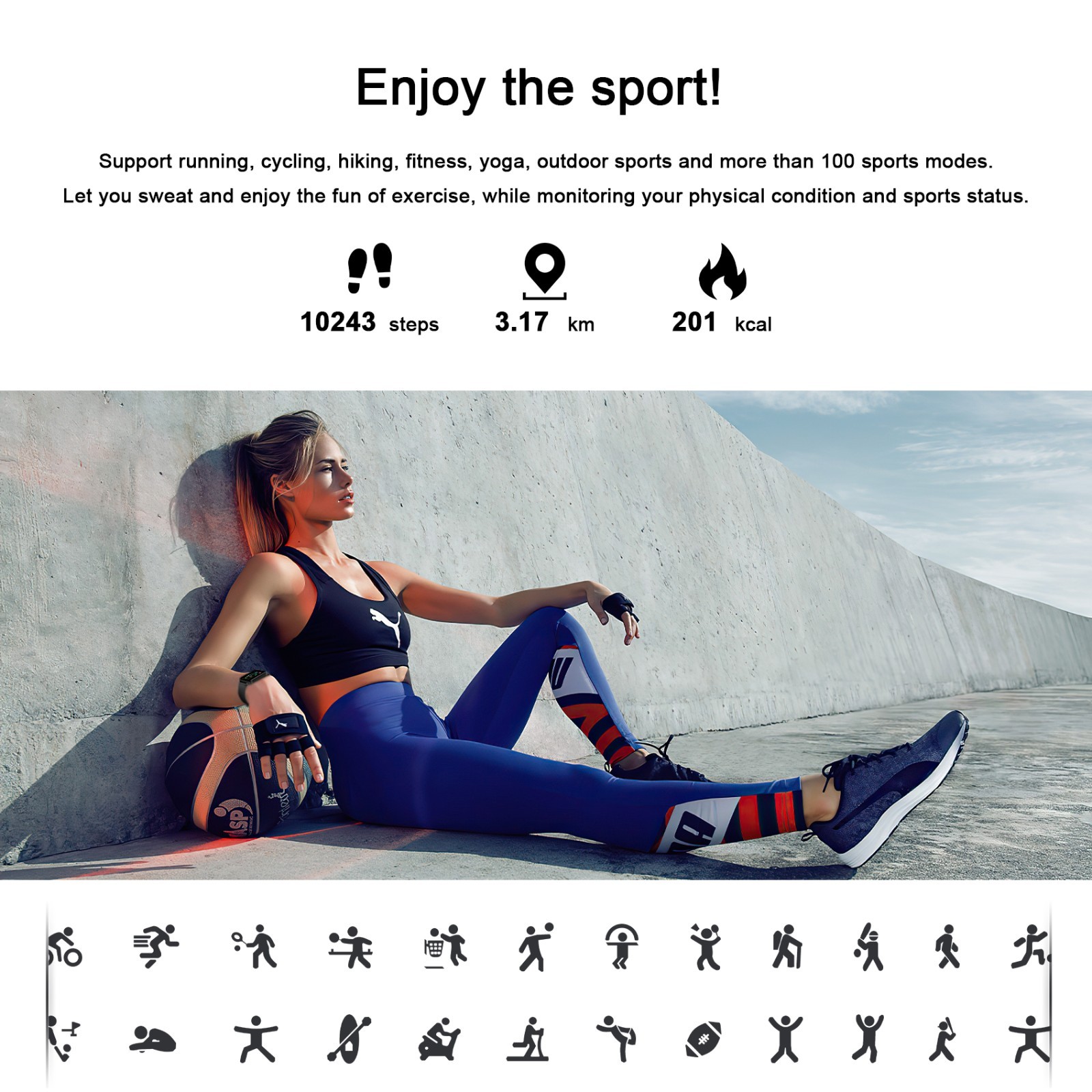 Smart Watch Heart Rate Sleep Monitor Waterproof Fitness Trackers 120+ Sports
