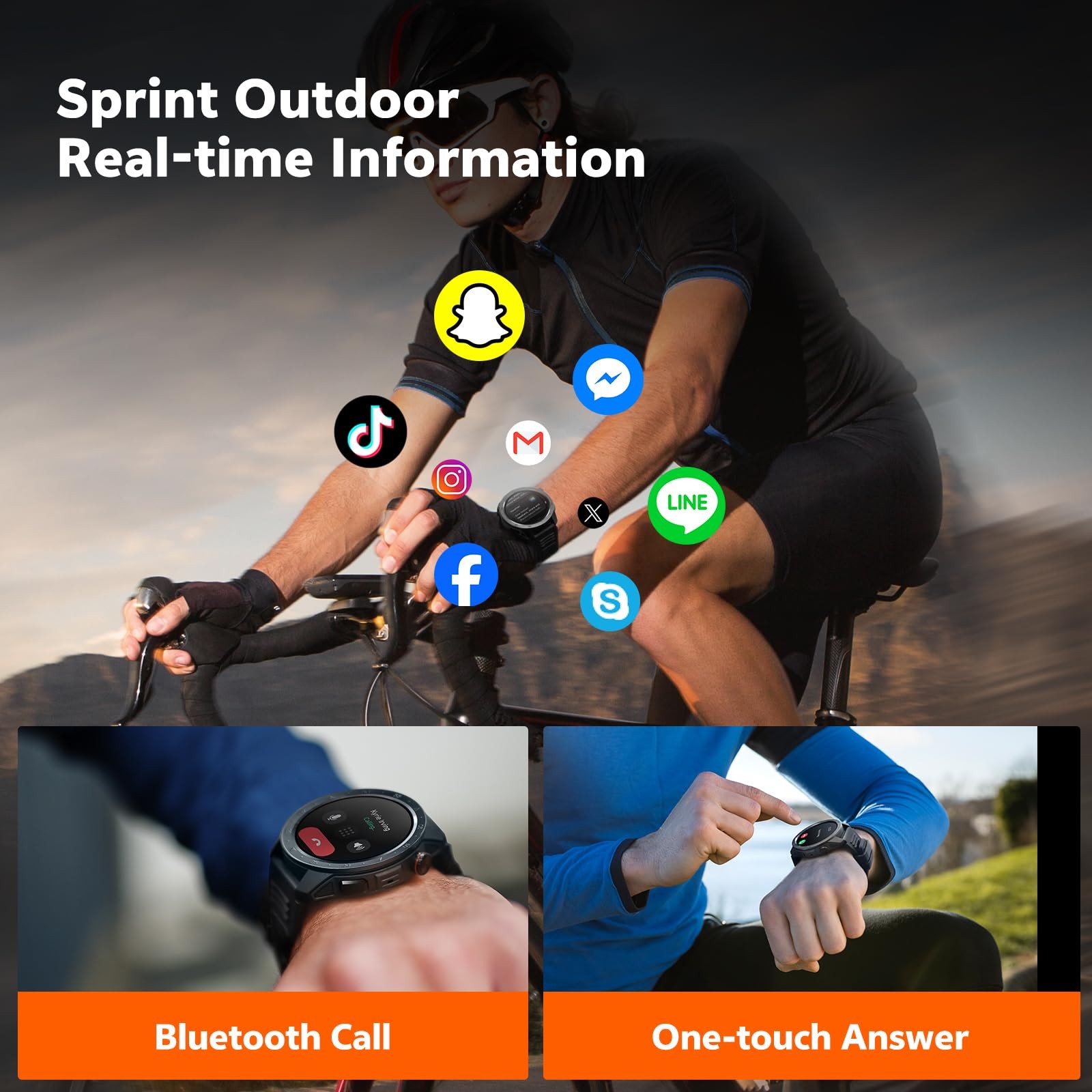 Military Smart Watches for Men Built-in GPSAnswer/Make Calls, 1.43 AMOLED Scr…