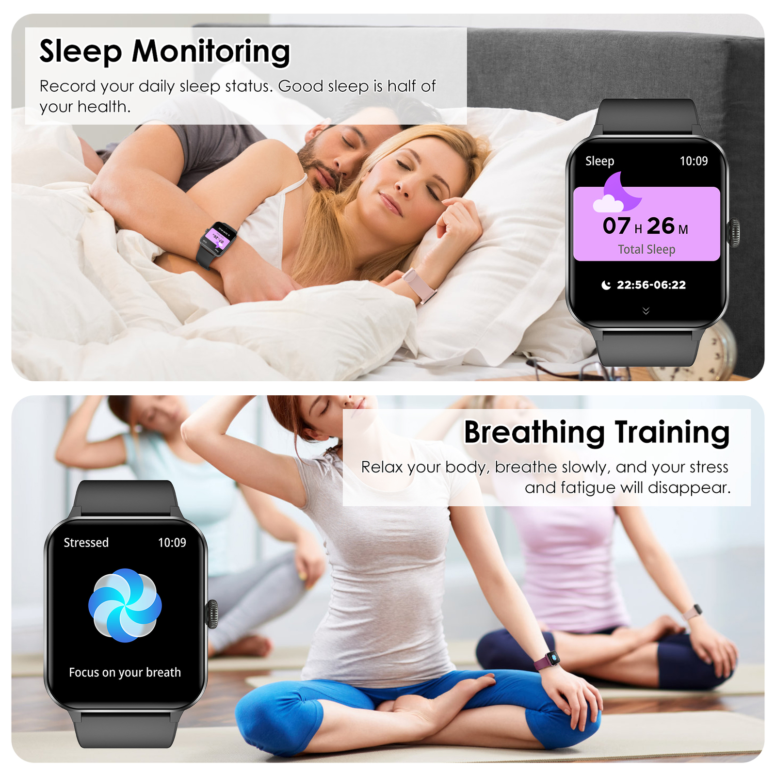 Blackview Smart Watch Heart Rate Blood Oxygen Sleep Tracker for iOS Android NEW