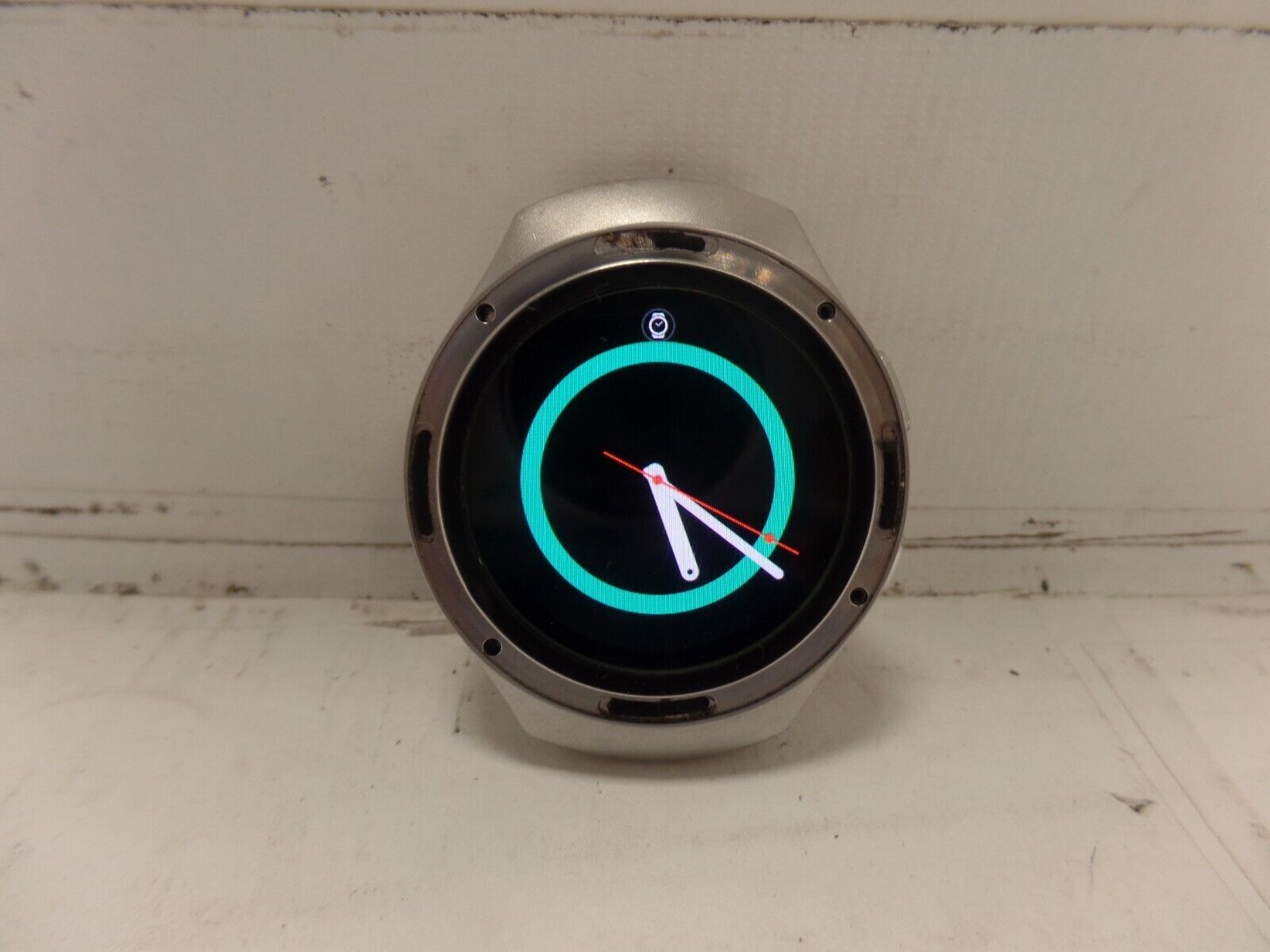 Samsung Gear S2 SM-R730V Verizon Smartwatch 44mm Silver/White AS-IS READ