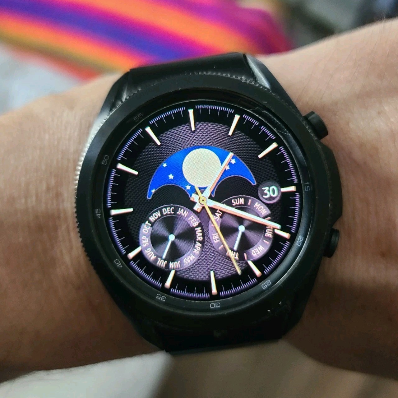 Samsung Galaxy Watch3 45mm Titanium Case Stainless Steel Band Mystic Black