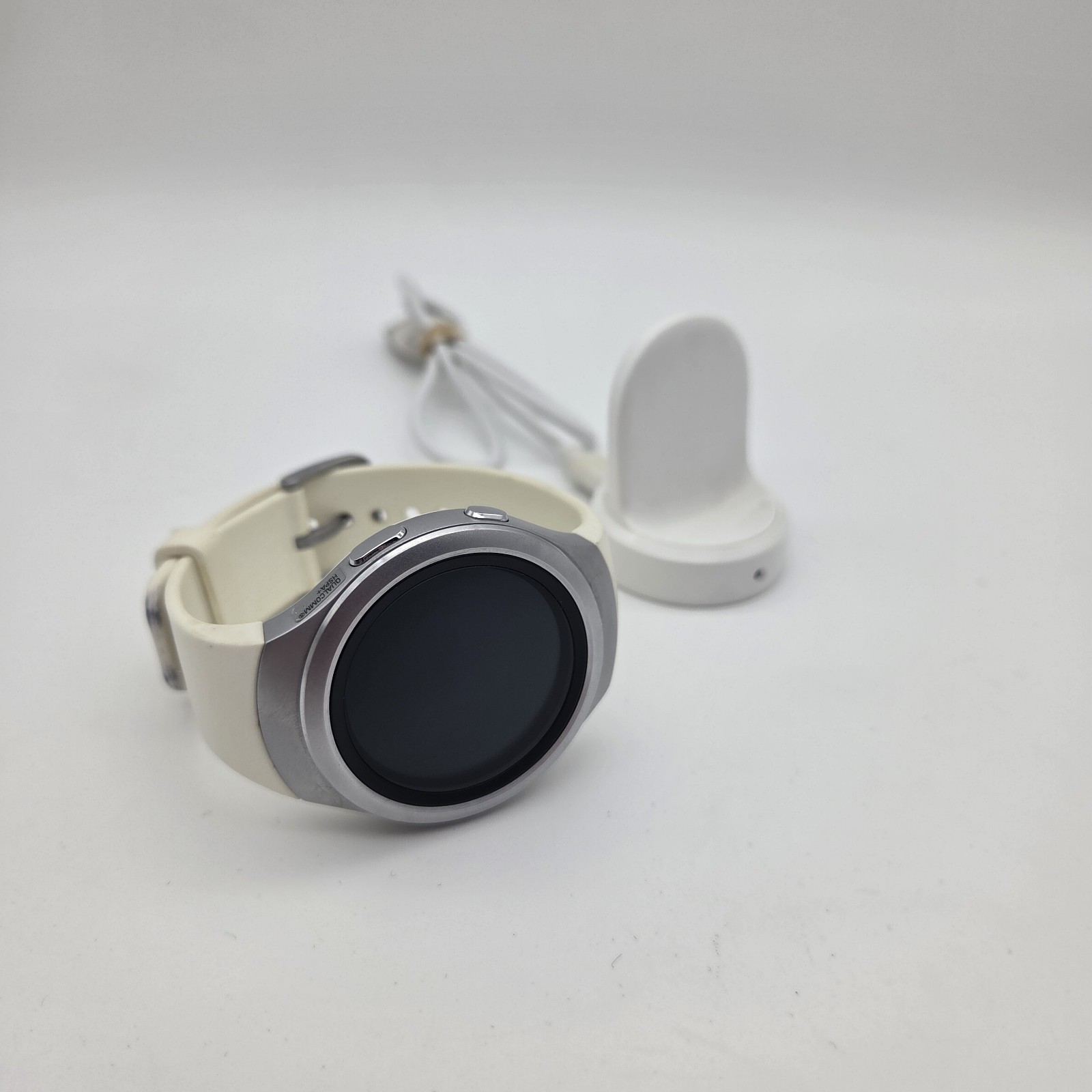 Samsung GEAR S2 Bluetooth Smartwatch SM-R730A Round Silver Face 2nd Gen White