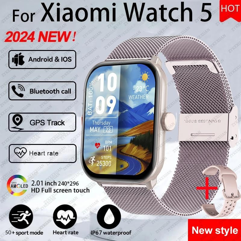 Watch 5 Global Version Smartwatches Men Women HD AMOLED Screen Heart Rate