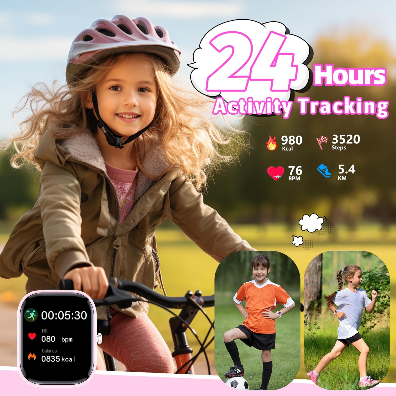 with Fitness Tracker No /APP Needed,19 Sport Mode,1.5″ DIY Dial,IP68 Waterpro…