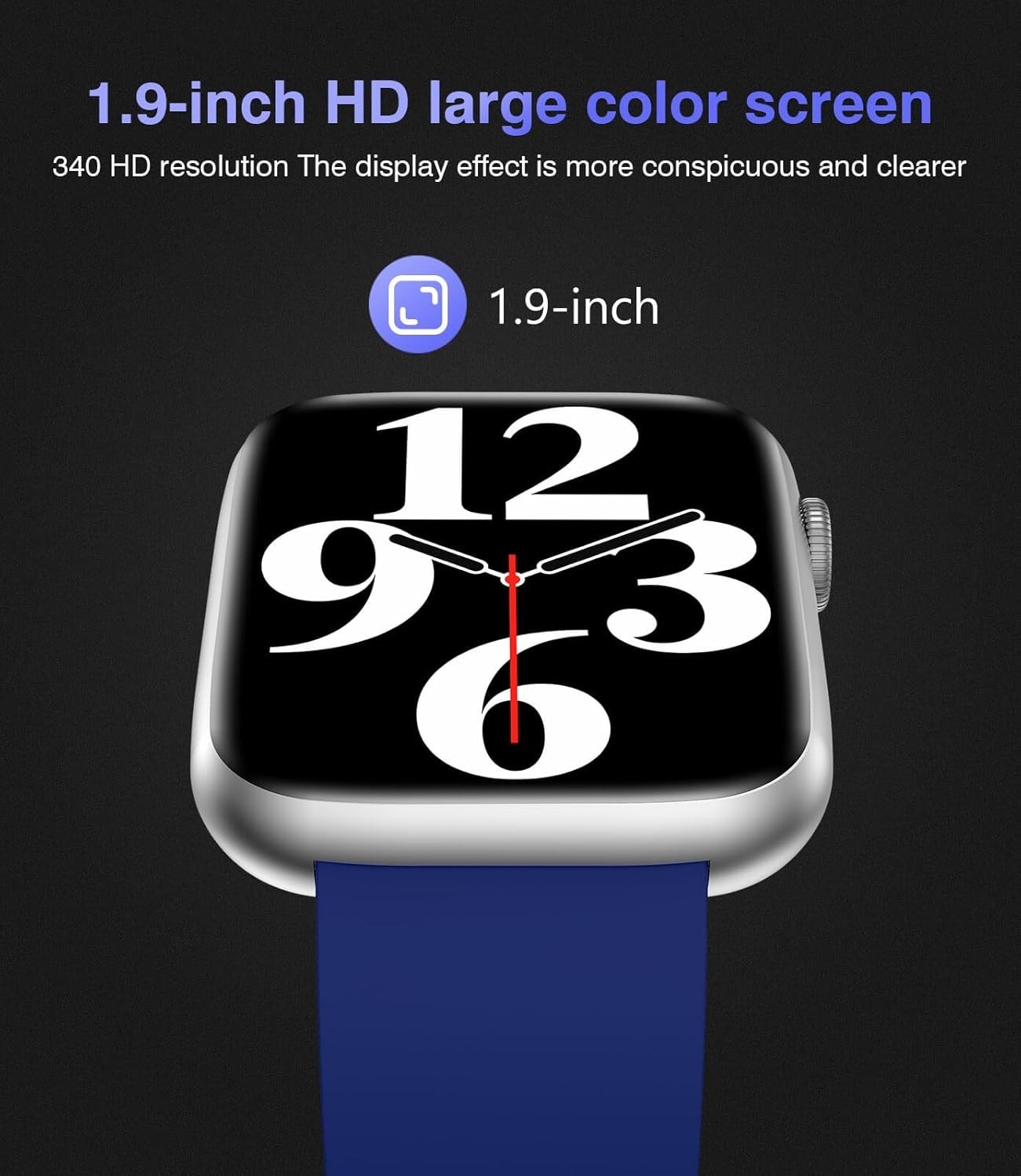 EarlySincere Smart Watches for Men Women Blood Pressure, 1.9” HD Full Touch …