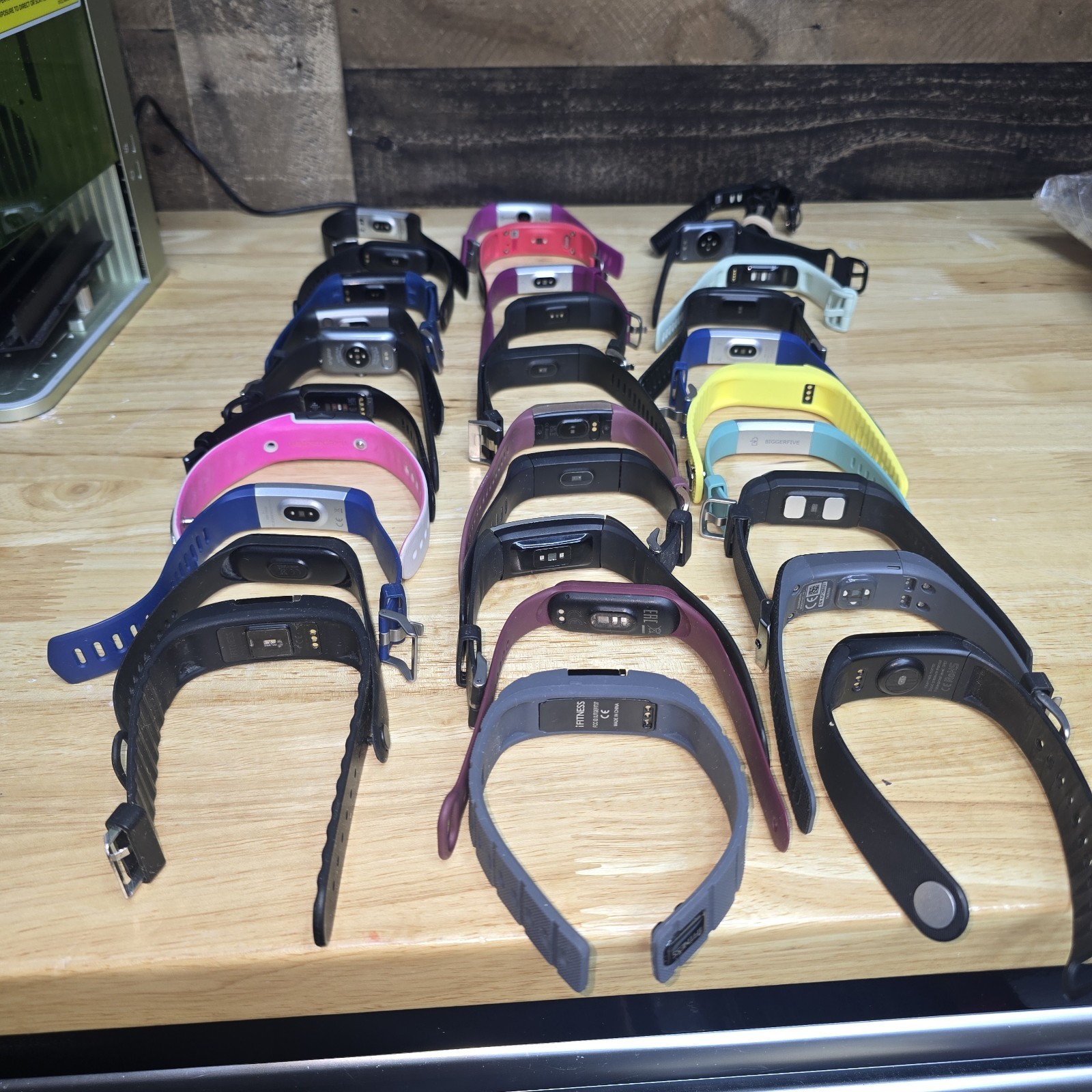 Lot of 30 Fitness Trackers Fitbit Garmin iFitness BiggerFive Vivosmart HR+