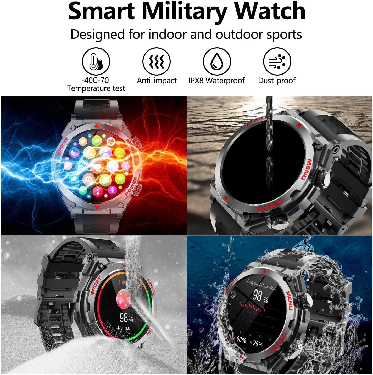 Reloj Inteligente de Mujer Hombre para Iphone Apple Samsung Android y Bluetooth