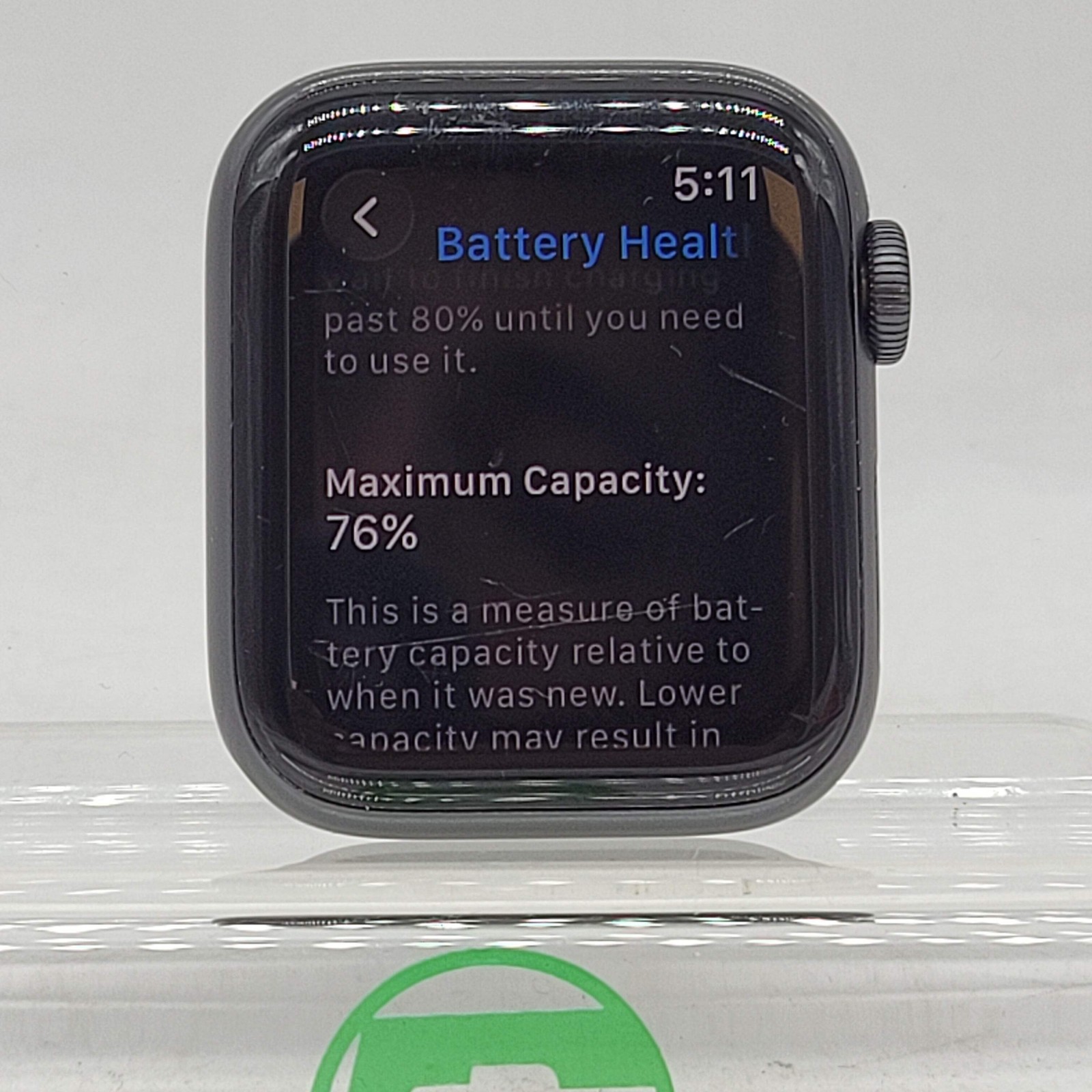 Broken Unlocked Apple Watch Series 6 40MM Aluminum A2293 Read Face Only