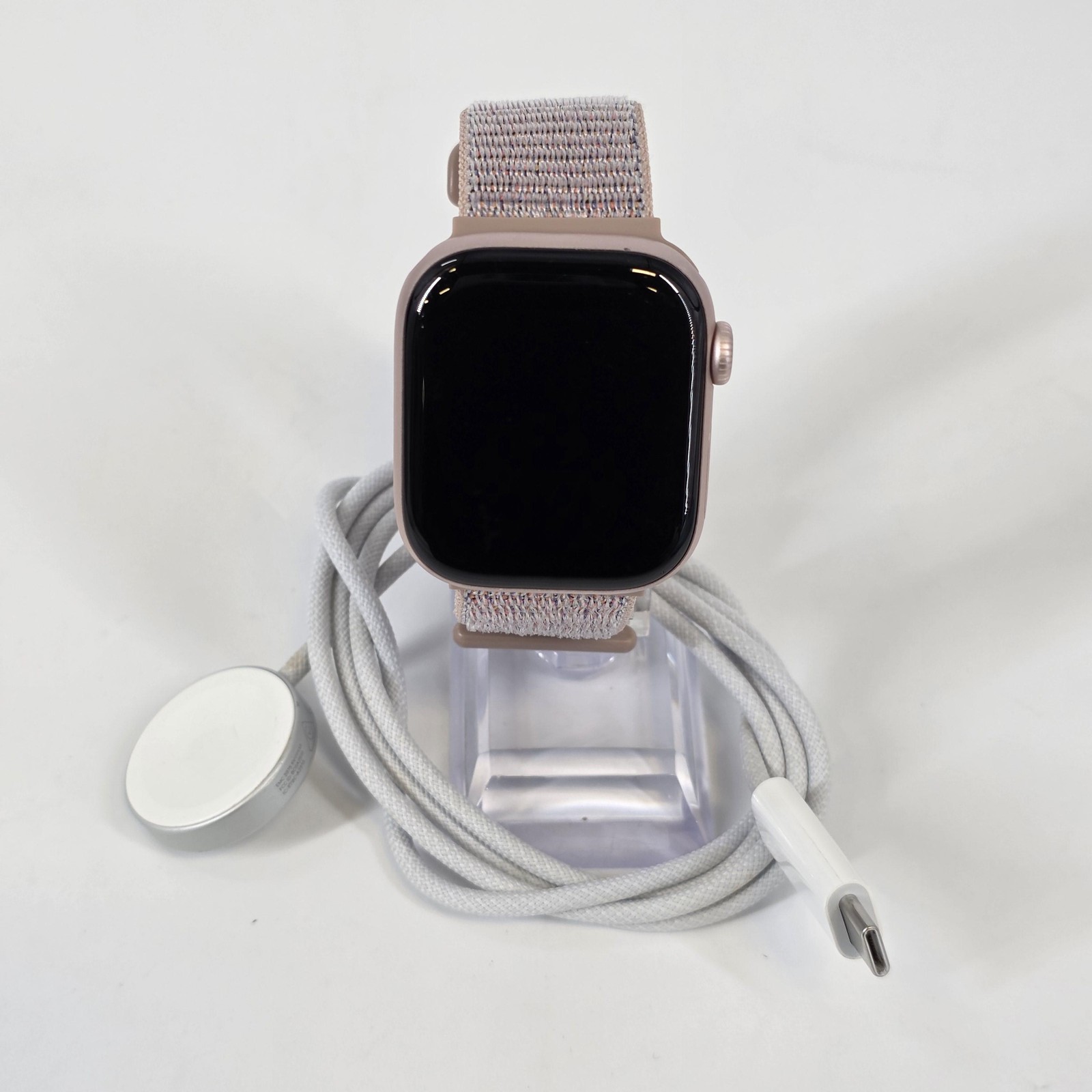 Apple Watch (Series 10) 42mm Rose Gold Aluminum (GPS) w/ Pink Sport Loop – Good
