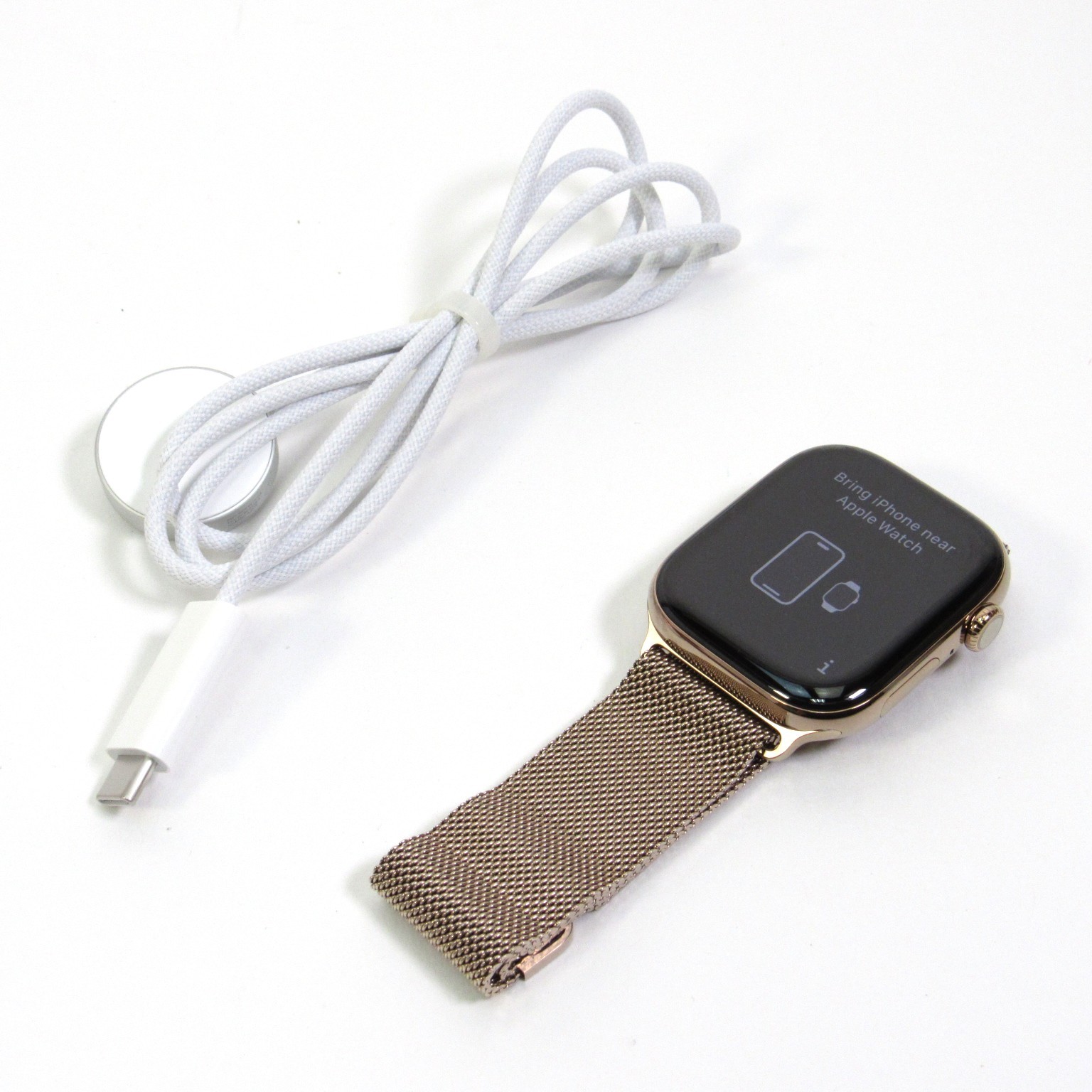 Apple Watch Series 10 MX003LW/A GPS Cellular Smartwatch – Gold Titanium