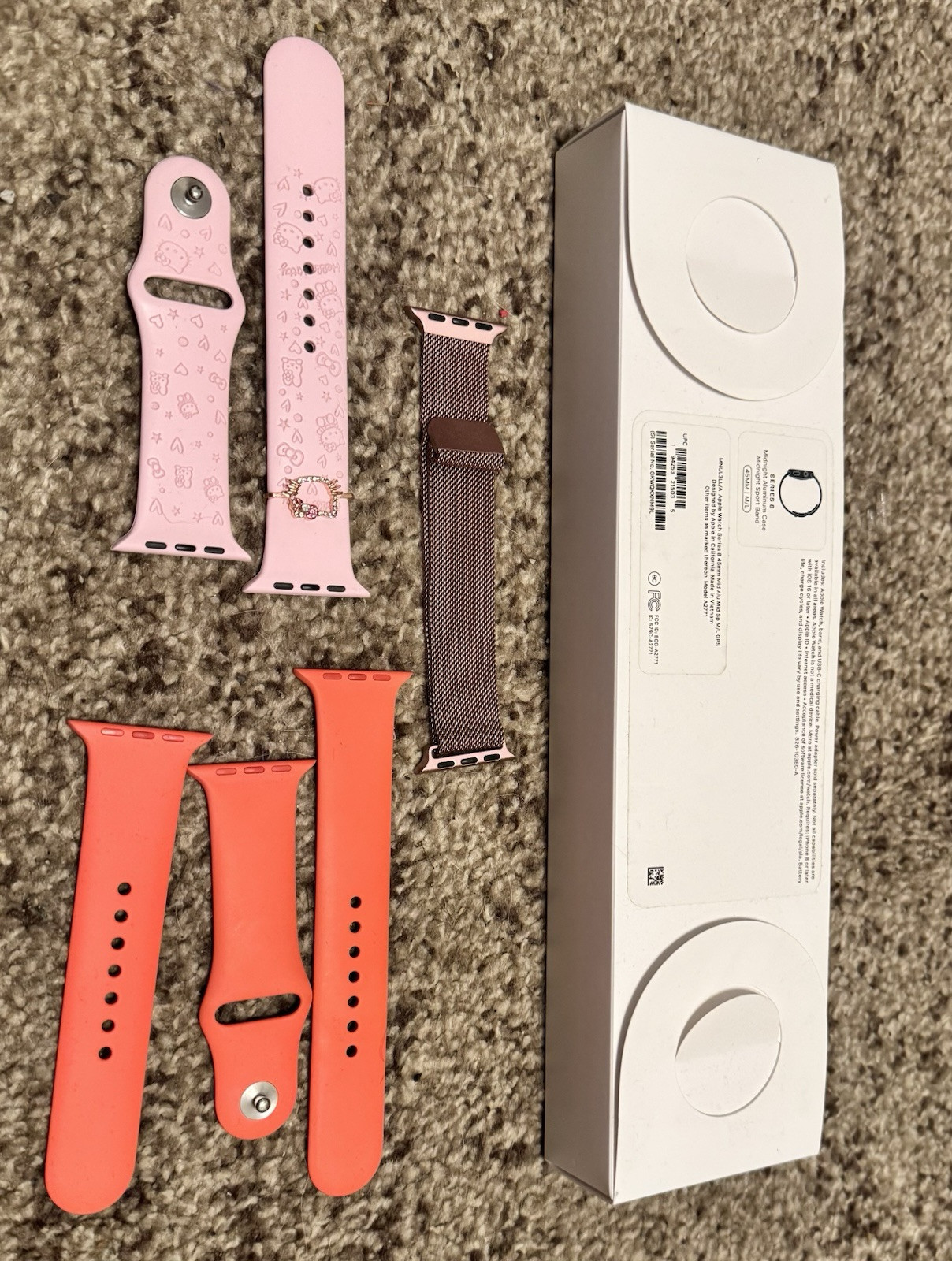 Apple Watch Series 8 45mm Midnight Aluminum Case with Sport Band, M/L (GPS)…
