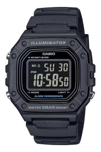 CASIO Watch Casio Collection Web Exclusive Model W-218H-1BJF Men’s Black NEW