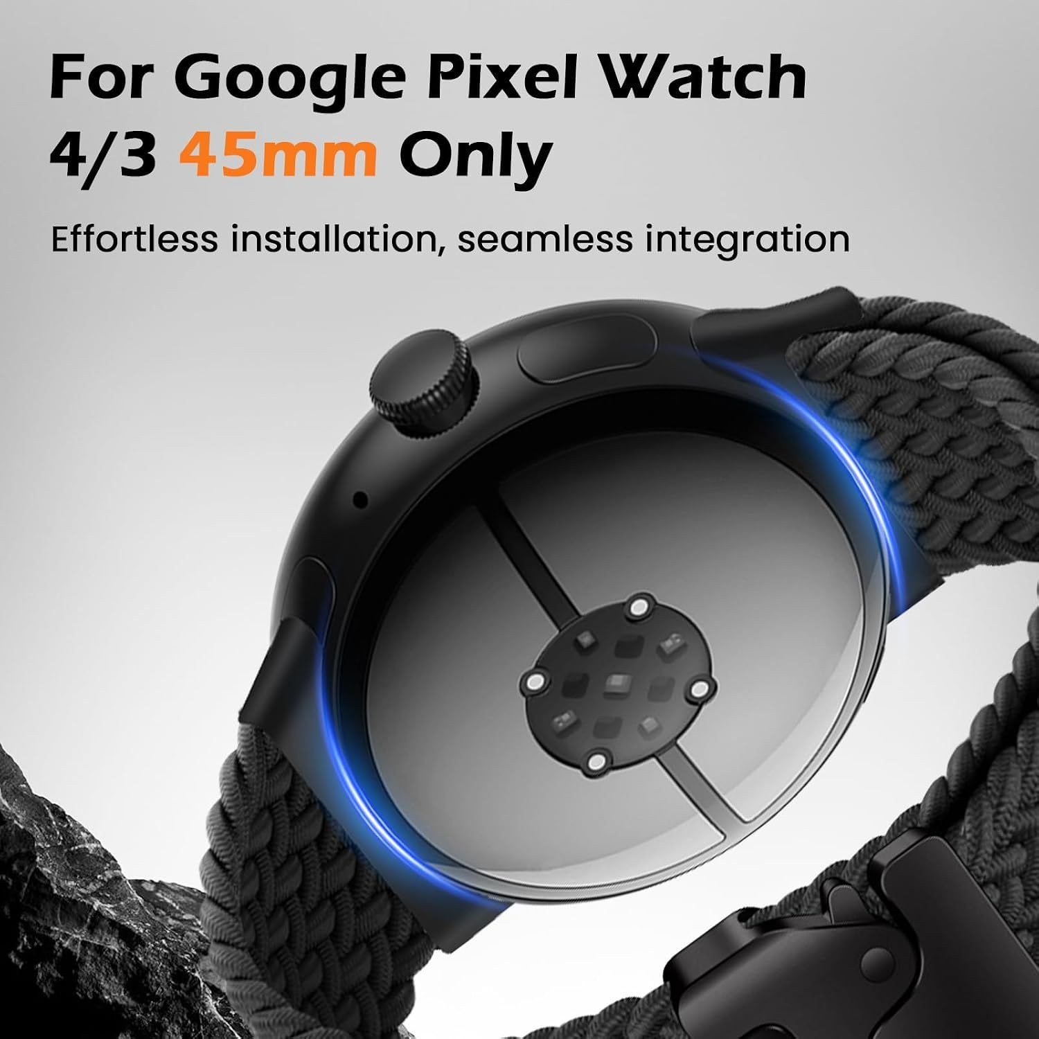 Stretchy Nylon Strap Compatible with Google Pixel Watch 41mm 45mm