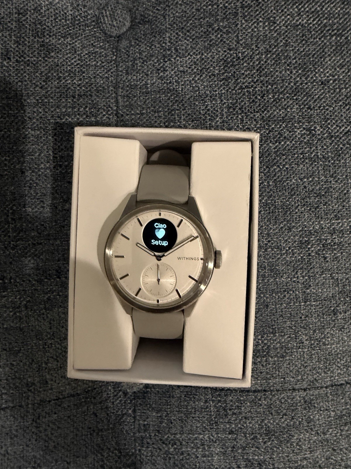 WITHINGS ScanWatch 2 – Hybrid Smart Watch, Heart Rate Monitoring, White