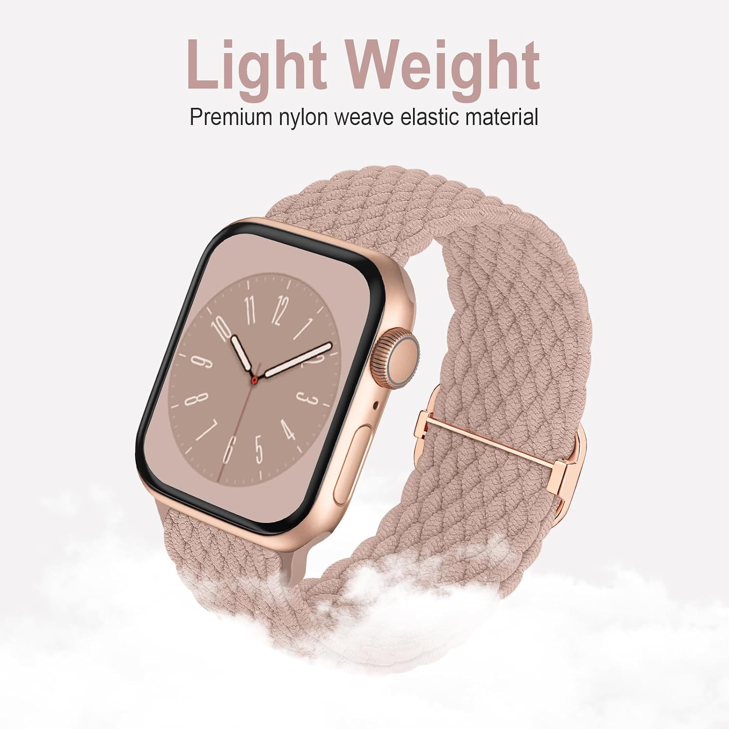 Braided Solo Loop Strap Compatible with Apple Watch 38mm 40mm 41mm 44mm