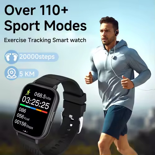 2026 Smart Watch for Men Women 1.83″ Large Screen Bluetooth Call Sleep Monitor